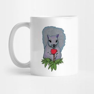 Squirrel with red flower Mug